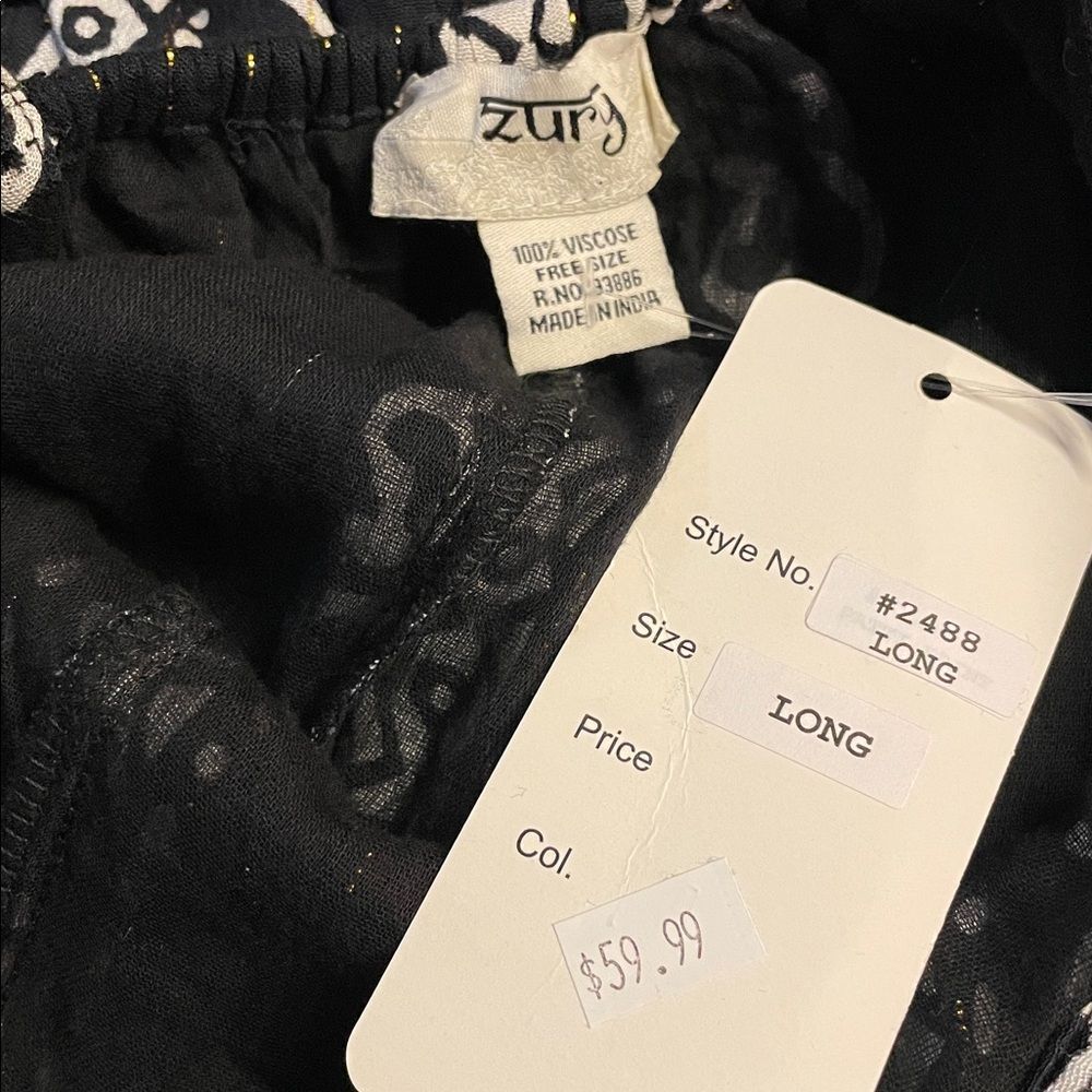 Nwt Zury Bohemian Romper Black & White Metallic Free Size — image 8 of 8